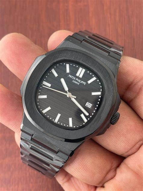 all black patek philippe nautilus|Patek Philippe Nautilus original.